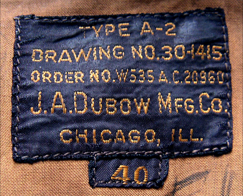 Type A-2 jacket, labels, some photo's | Vintage Leather Jackets Forum