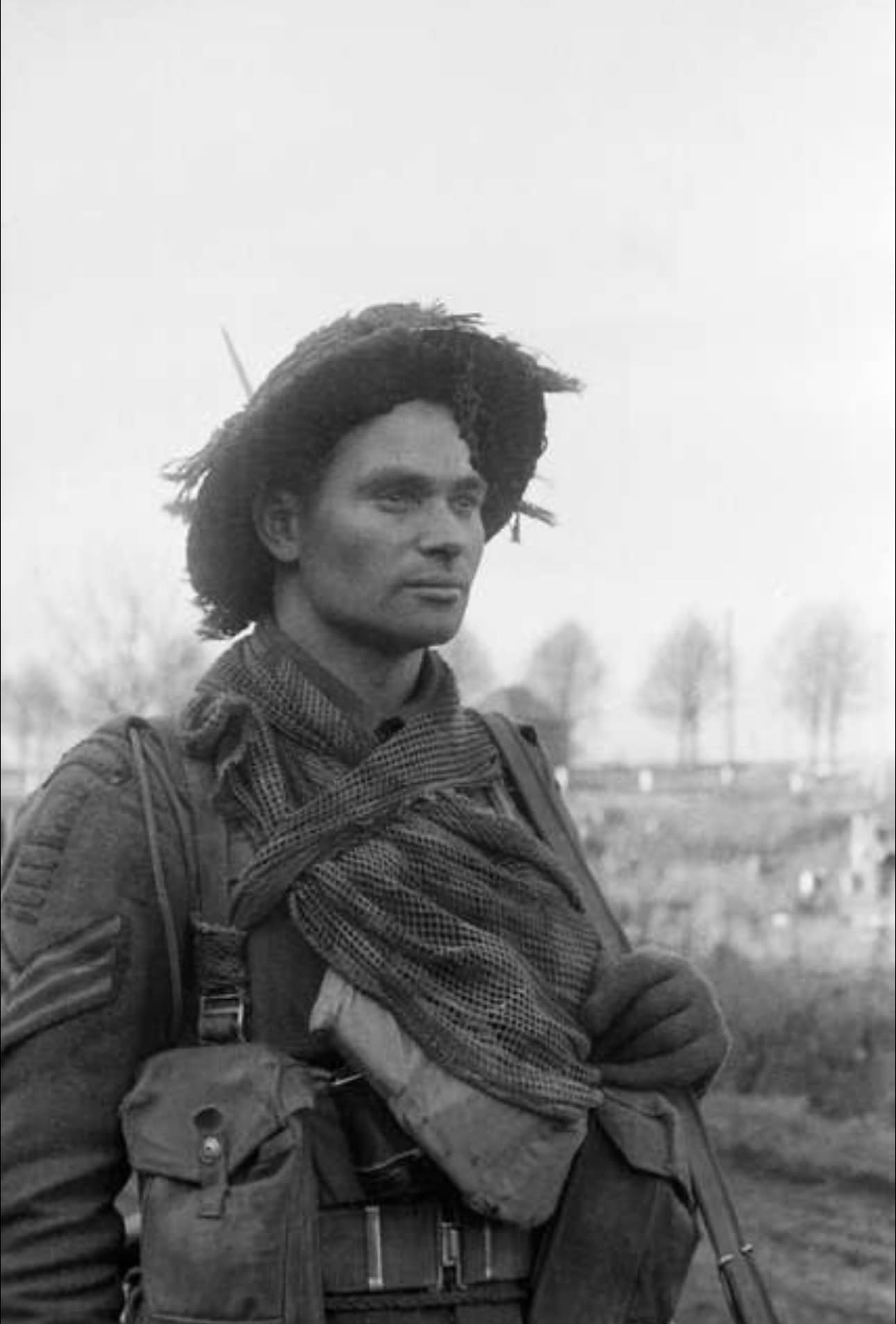 A British infantry sergeant of the the 43rd Wessex Division during the advance into Germany ne...jpg