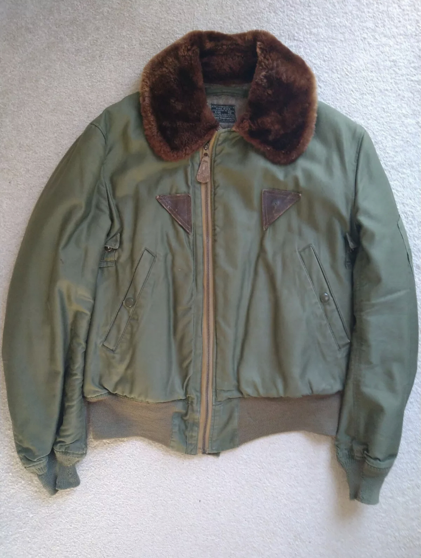 ? If real 1940 Jacket WW2 Flight Jacket Vtg B-15 WW2 USAAF Pilot Jacket ...