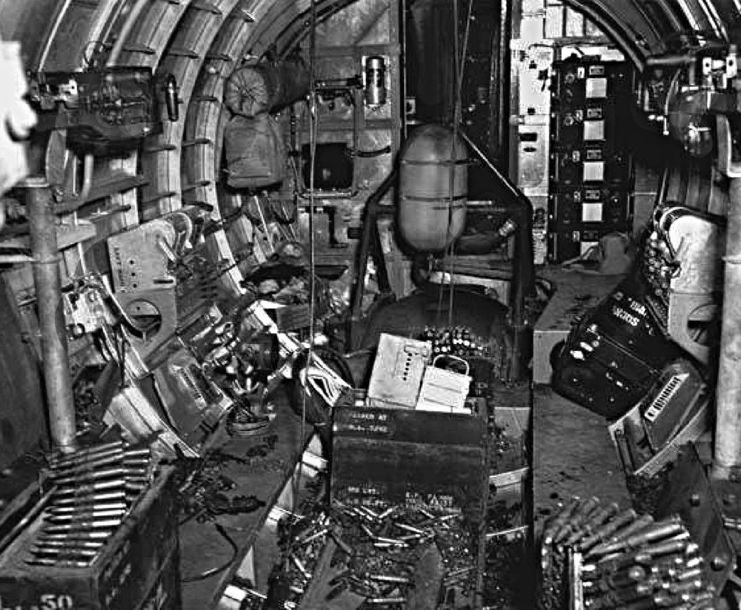 B-17 waist & ball gunner stations after a mission.jpg