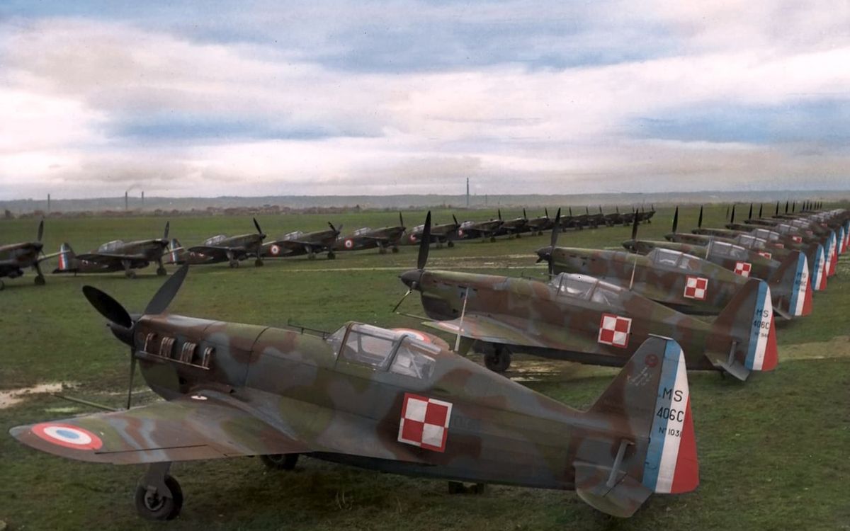 French MS.406 fighters assigned to the Polish Montpellier Group in France, Mar 1940.jpg