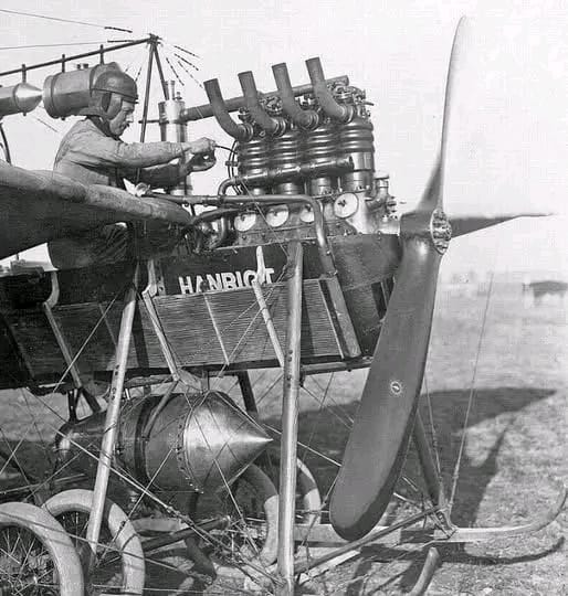 Marcel Hanriot can be seen above posing for a picture in a 1911 Hanriot Militaire Triplace Typ...jpg