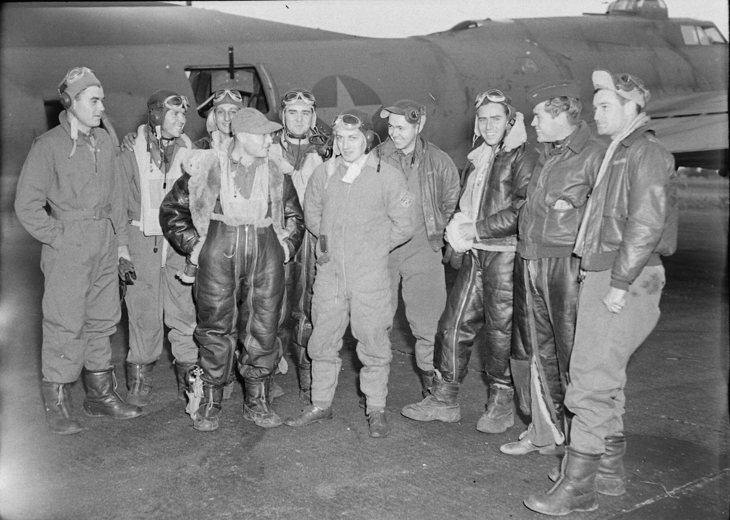 Paul Tibbets on the far left   b17 crew.jpg