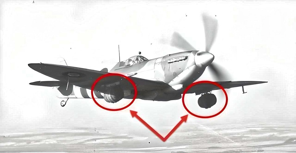 spitfire delivering  beer barrel after D DAY.jpg