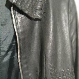 Lamb Skin Handmade Woven Leather Jacket