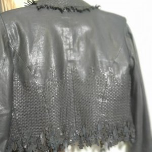 Lamb Skin Handmade Woven Leather Jacket