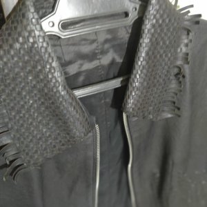 Lamb Skin Handmade Woven Leather Jacket